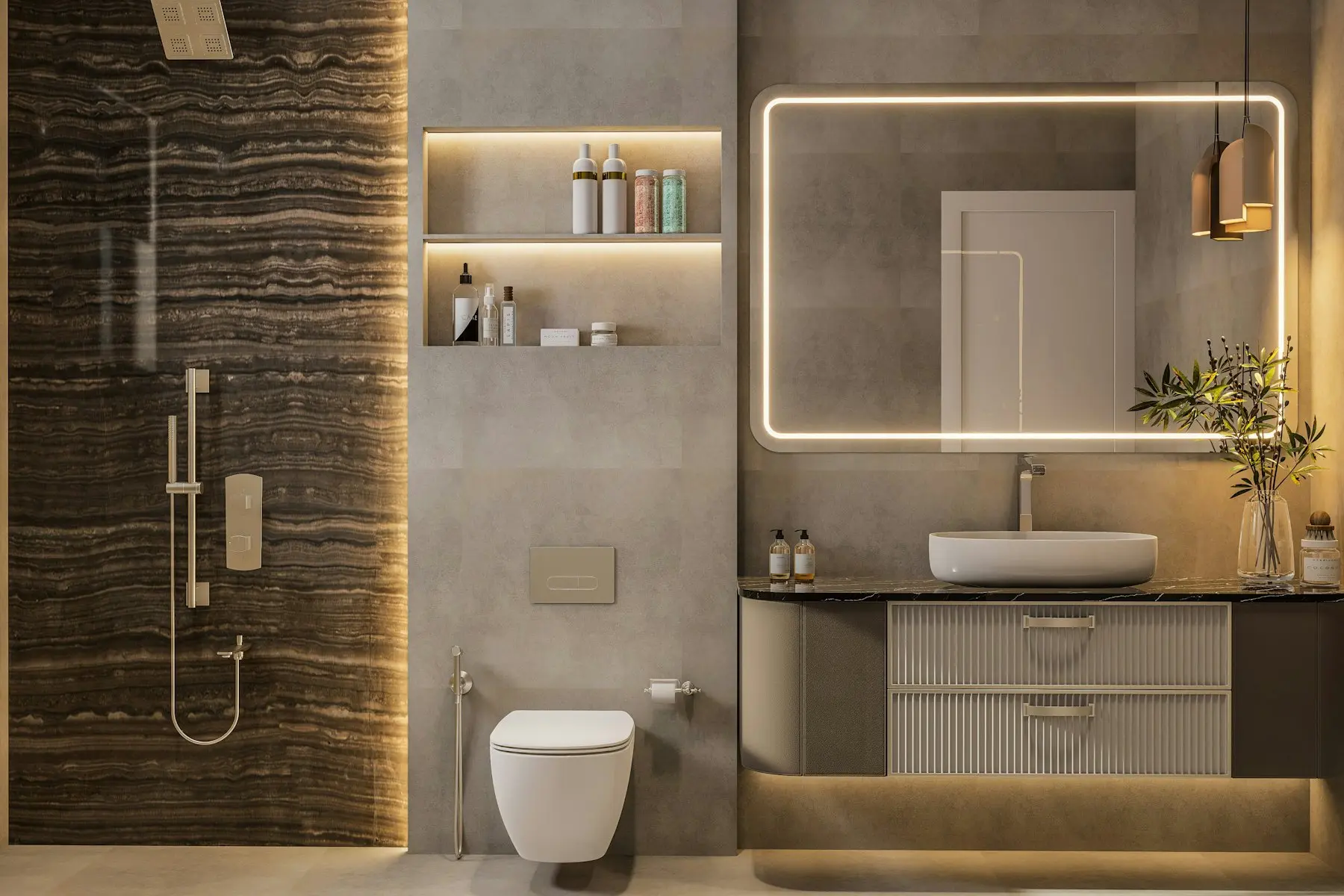 Bagno — Monolocale 1+0 ristrutturato a Pogradec