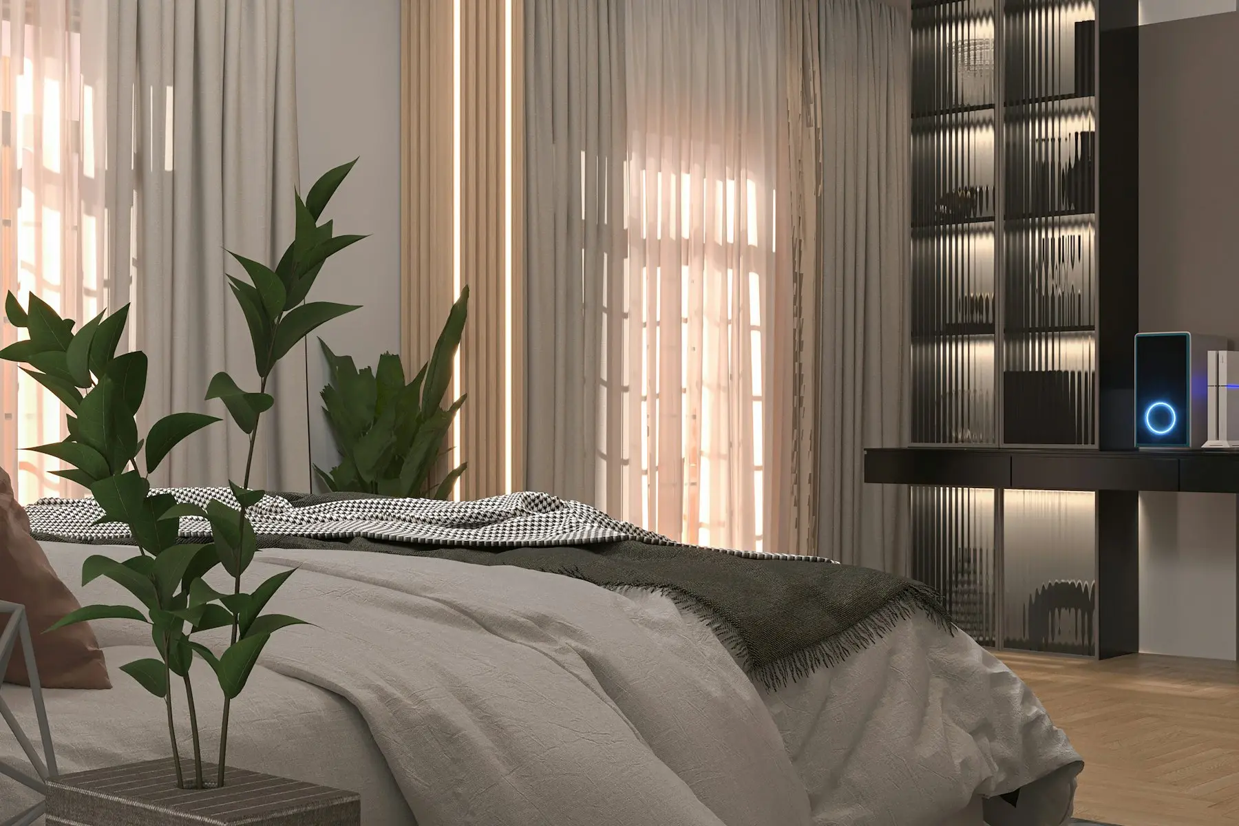 Camera da letto — Appartamento 1+1 nuovo a Skelë