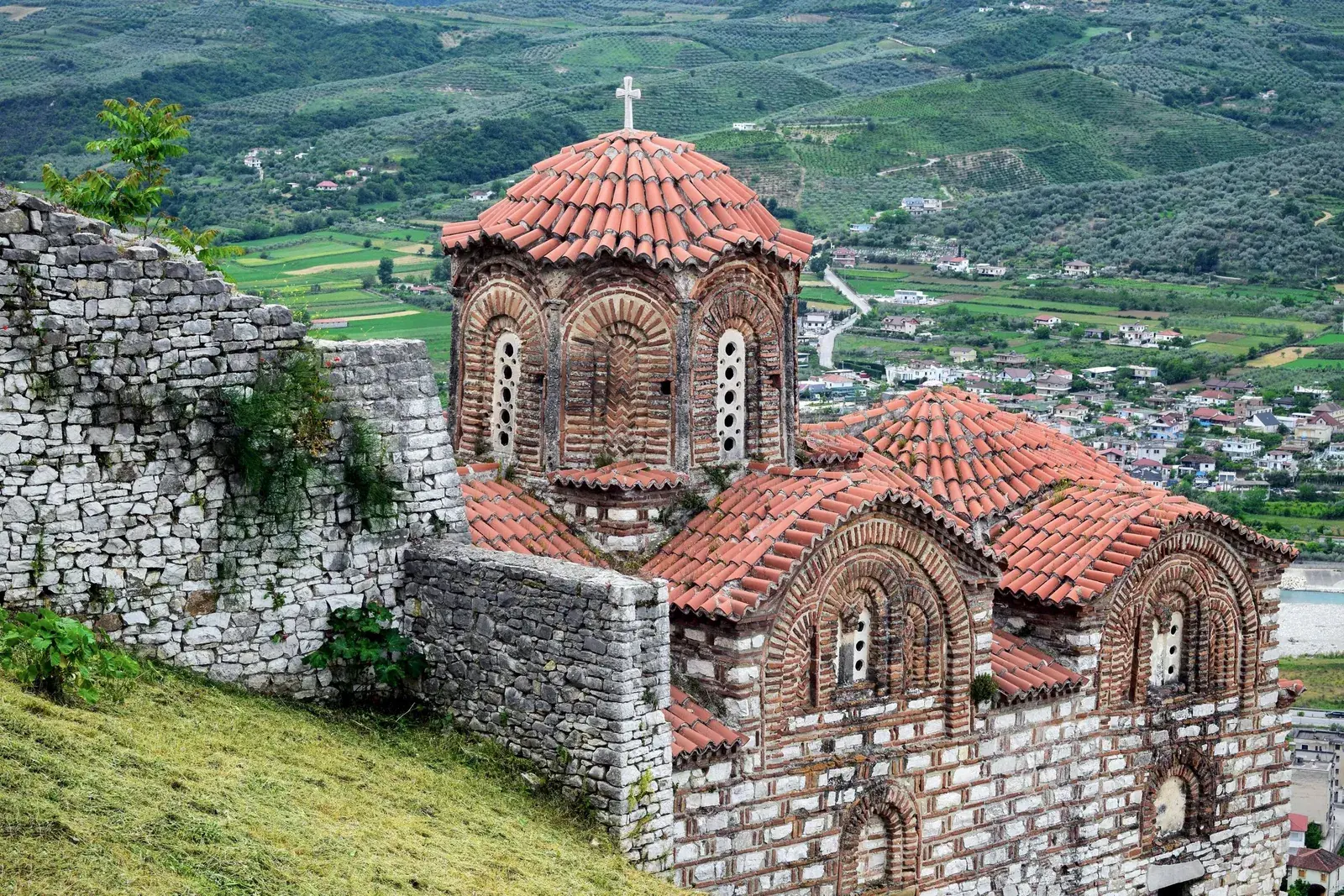 A Byzantine church inside Berat Castle