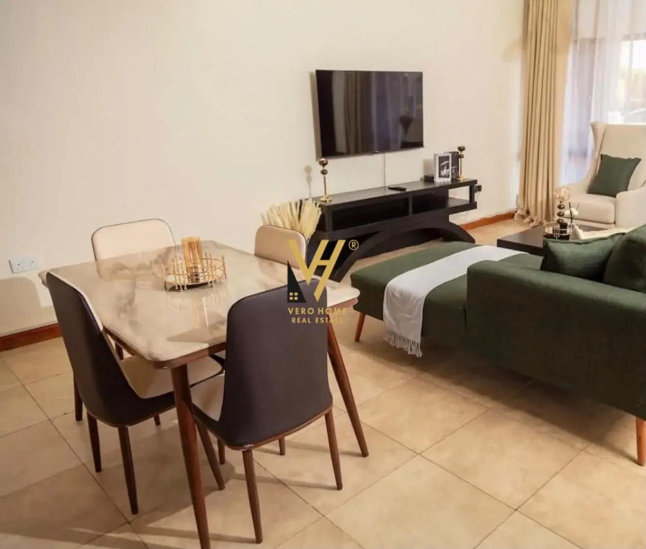 Wohnzimmer, Wohnung 2+1 zu vermieten in Tirana