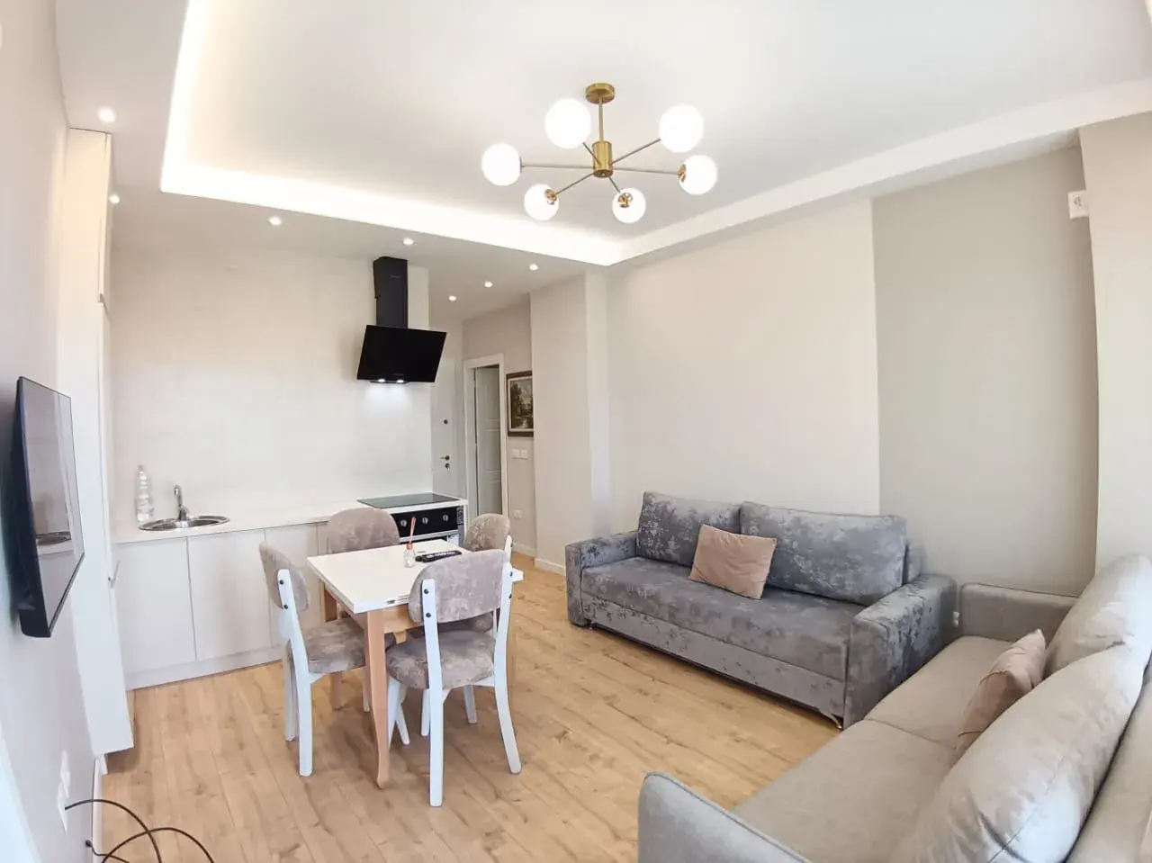 Wohnzimmer, Wohnung 1+1 zu vermieten in Tregu Elektrik, Tirana