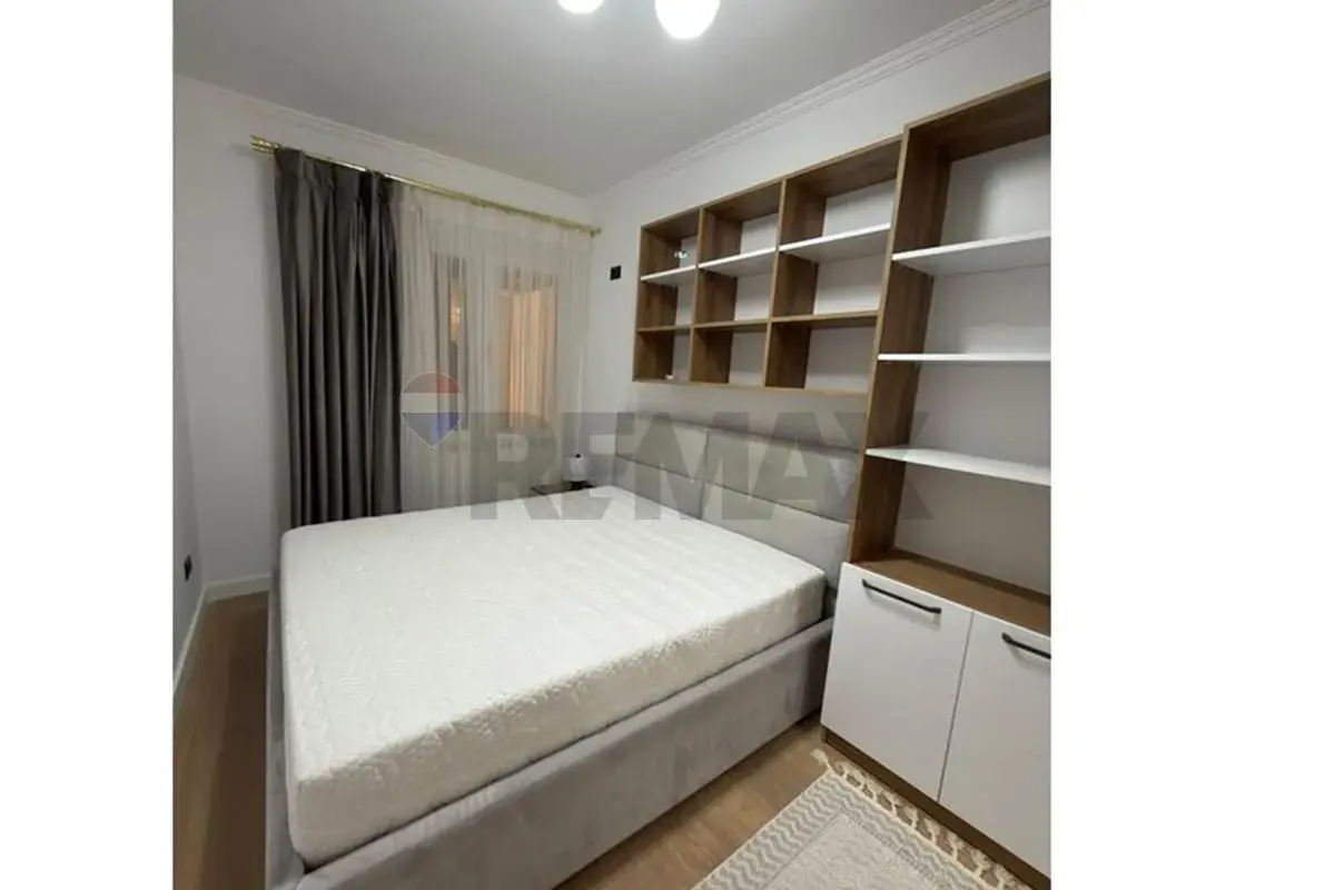 Dhoma e gjumit, apartament 1+1 me qira në Yzberisht, Tiranë