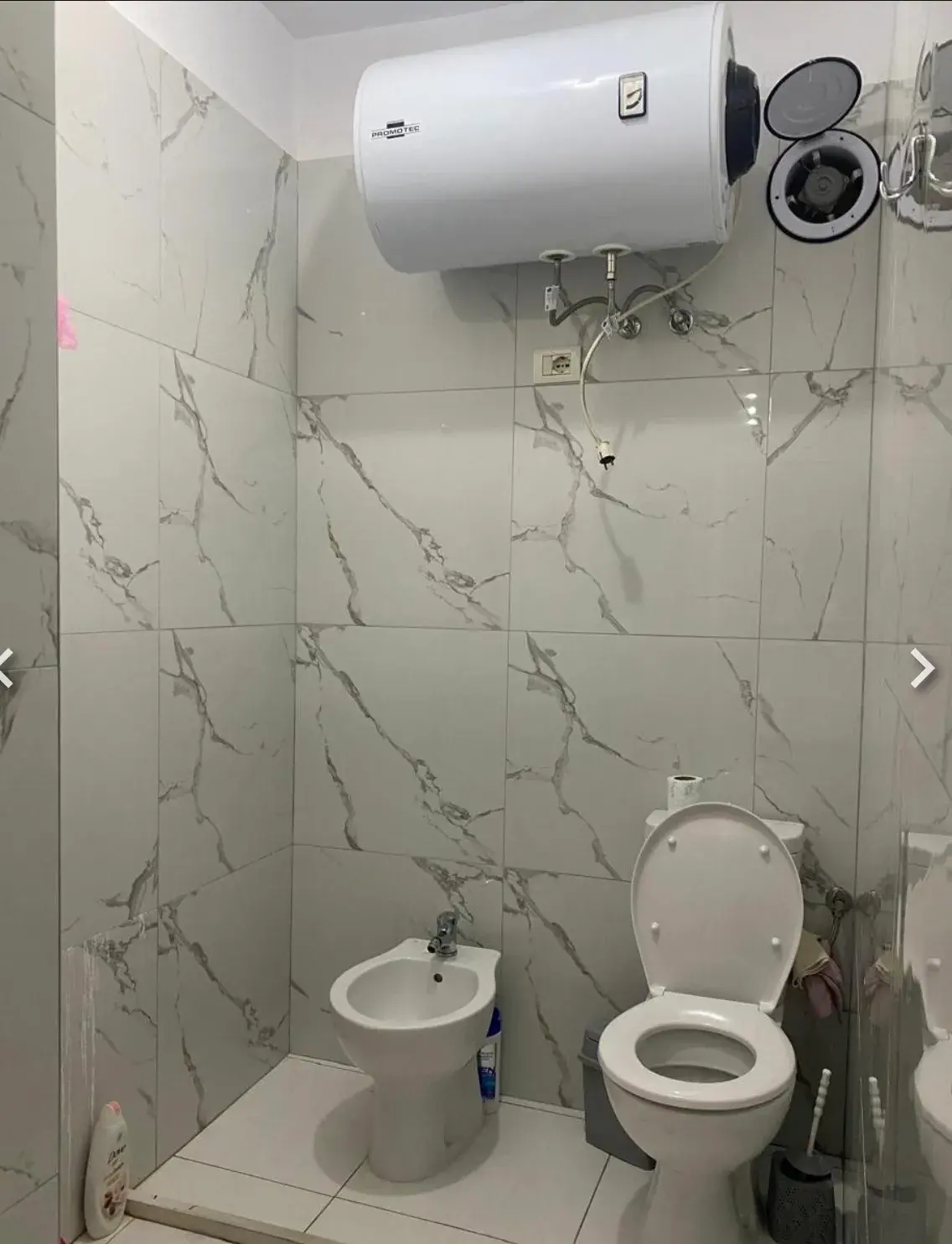 Bagno, appartamento 1+1 in affitto a Rruga e Dibrës, Tirana