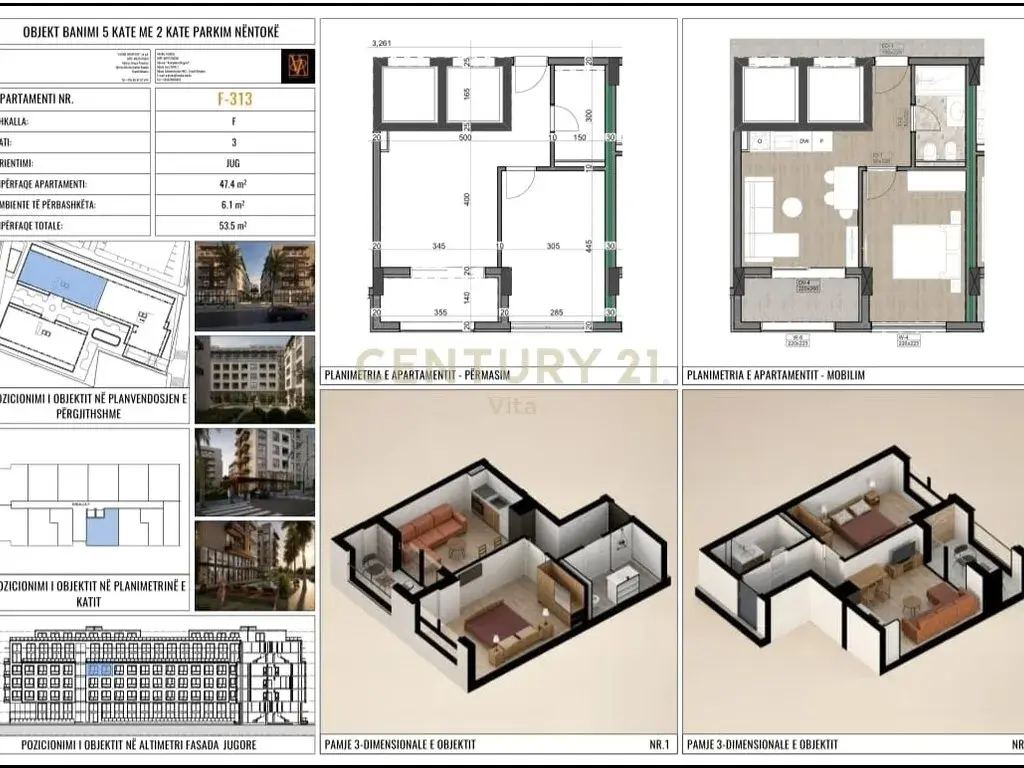 Wohnzimmer, Wohnung 1+1 zu verkaufen in Mali i Robit
