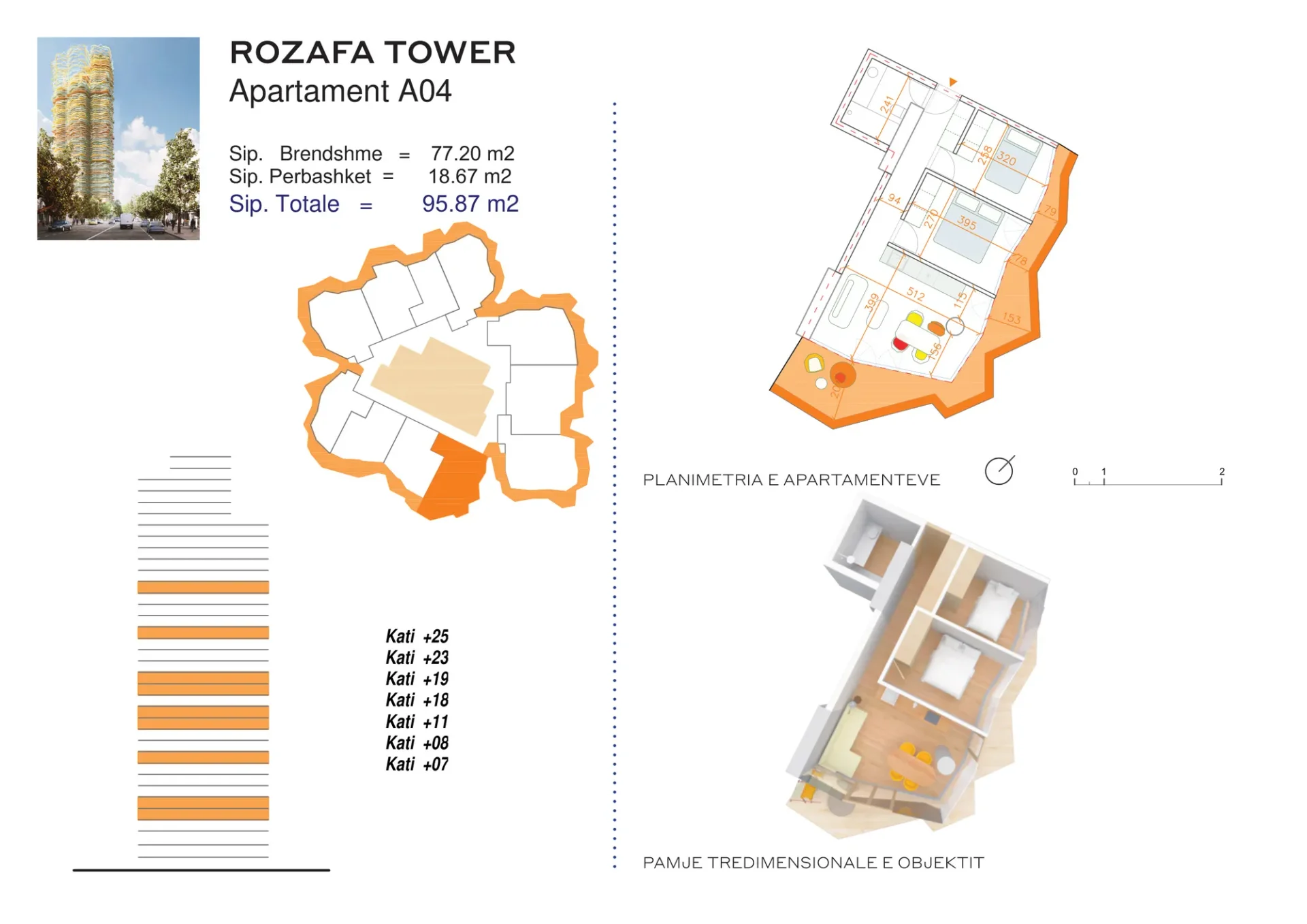 Planimetria: Apartament 2+1 në Shkodër