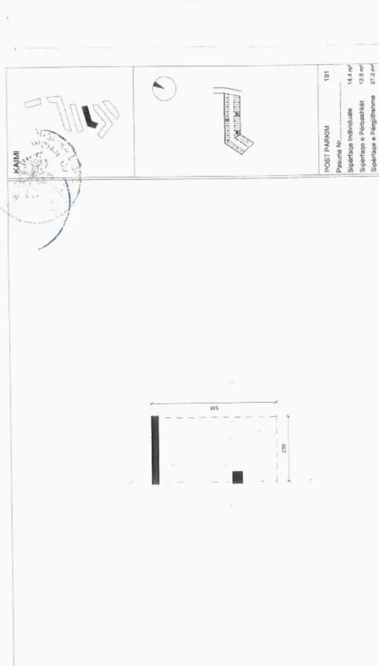 Grundriss: Stellplatz / Garage in Ali Demi, Tirana