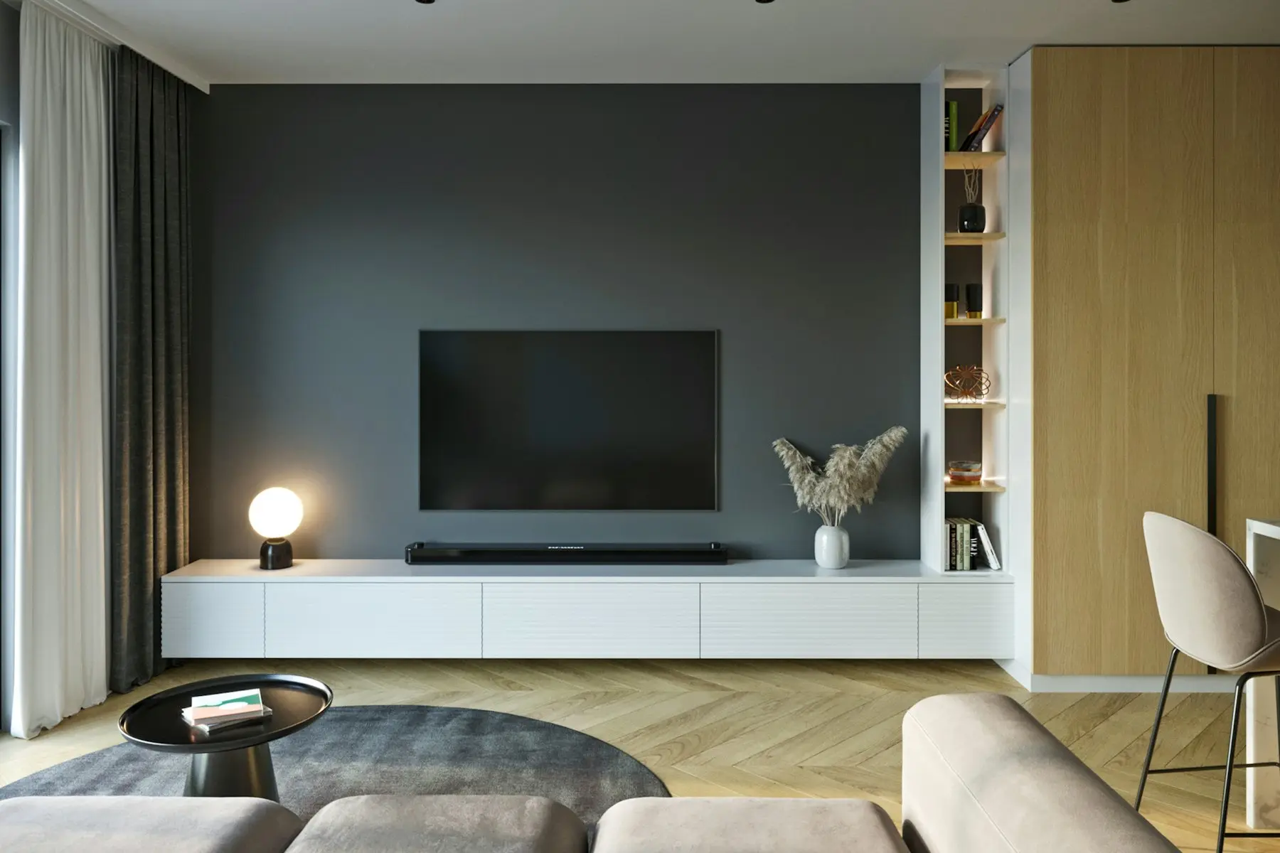 Living room — Sea View 4+1 Apartment in Durrës